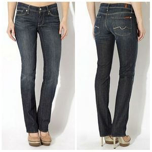 7 For All Mankind Straight Leg Denim Jeans